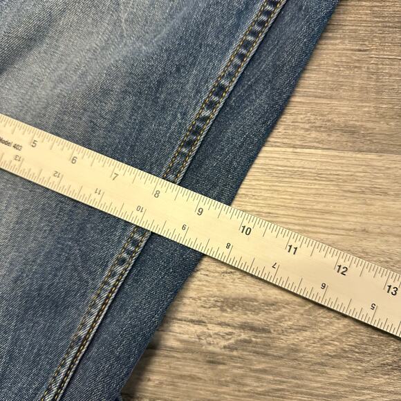 Levis 514 Red Tab Faded Mid Wash Blue Mens 33x30 Straight Leg Denim Jeans Casual - Picture 10 of 11